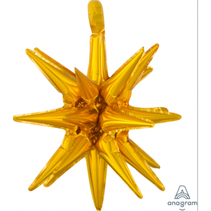 G40 20" Magic Star™ Small Gold Multi-Balloon