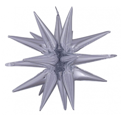G40 20" Magic Star™ Small Silver Multi-Balloon