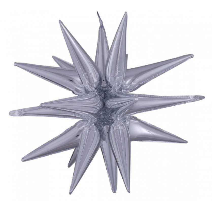 G40 20" Magic Star™ Small Silver Multi-Balloon