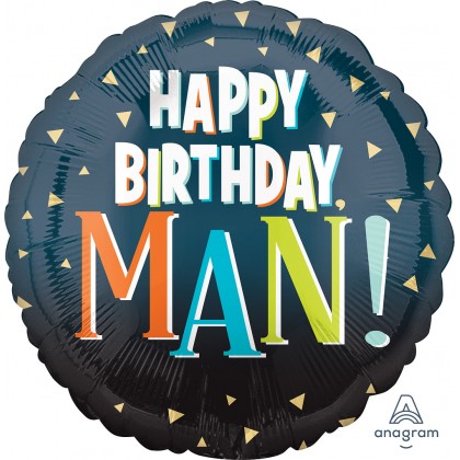 S40 17" Happy Birthday Man Letters Standard HX®
