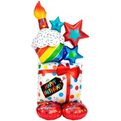 P70  55inch Stacked Birthday Icons Large Airloonz