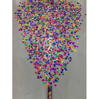60cm Multi-Coloured Round Shaped Confetti Popper