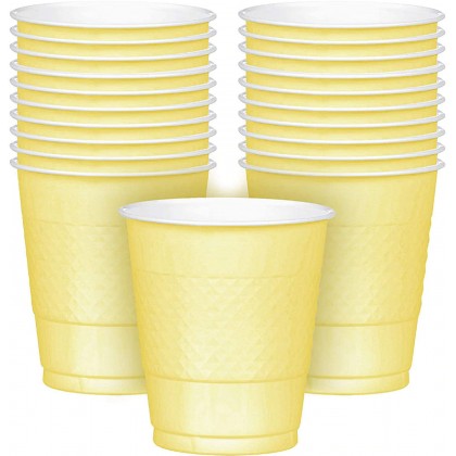 9Oz Plastic Cup - Light Yellow
