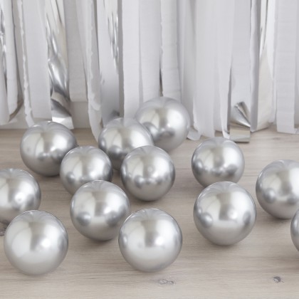 Balloon Pack - 5 inch - Silver Chrome