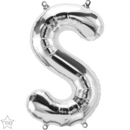 NS 16" (SILVER) Mini Foil Letter S