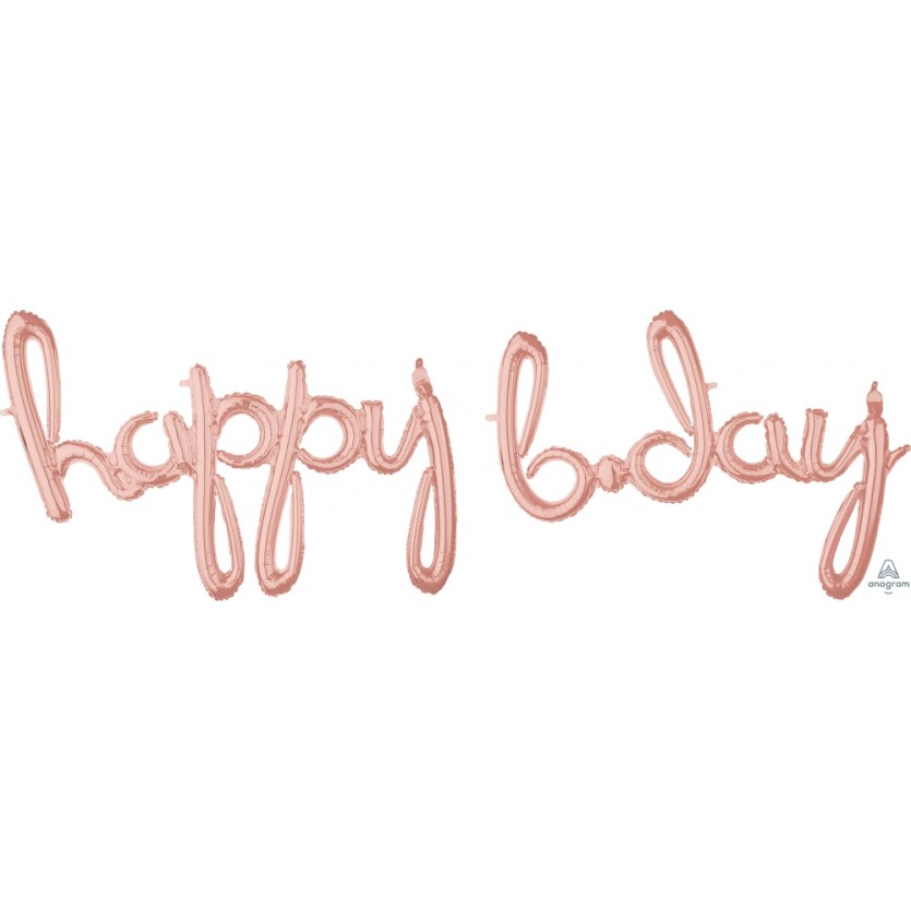 G50 (Rose Gold) Script Phrase : Happy Bday