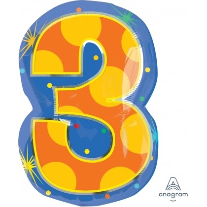 S60 20" 3 Confetti Dots Junior Shape XL®