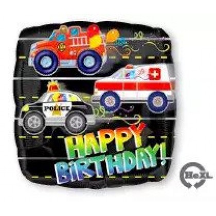 S40 17" Happy Birthday Rescue Vehicles Standard HX®