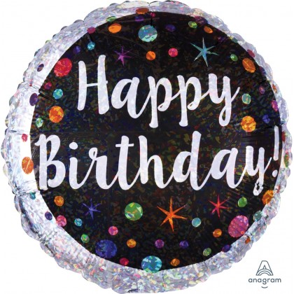 S55 17" Polka Dot BDay Standard Holographic