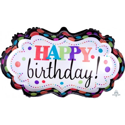 P35 27" Happy Birthday Marquee SuperShape™