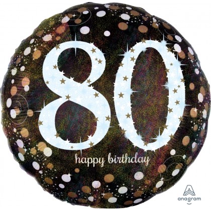 P35 P40 Sparkling Birthday 80 Jumbo Holographic