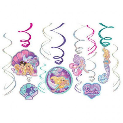 Barbie Mermaid Value Pack Foil Swirl Decorations