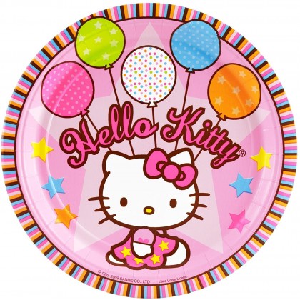 Hello Kitty® Balloon Dreams Round Plates 9 in