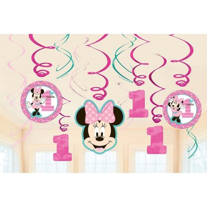 Disney Minnie Fun To Be One Value Pack Foil Swirl Decorations