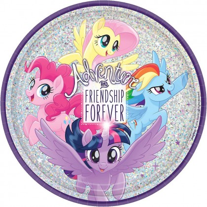 My Little Pony Friendship Adventures Round Prismatic Plates 9in