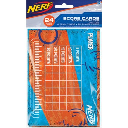 Nerf Score Cards - Paper