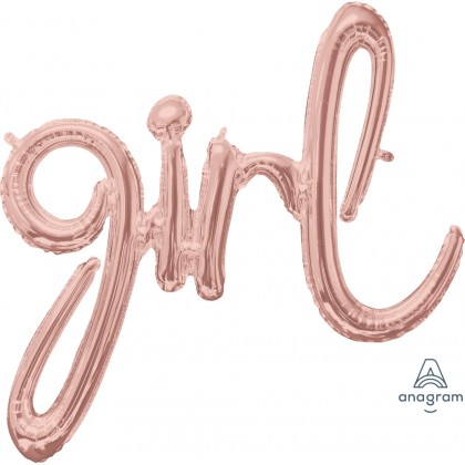 G40 29" (Rose Gold) Script Phrase : Girl