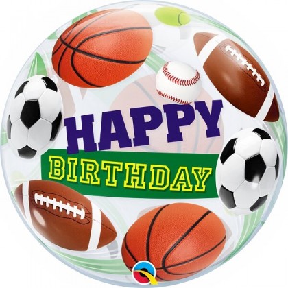 Q 22" Birthday Sports Ball Bubble Balloon