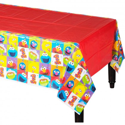 Sesame Street Elmo Turns One Plastic Table Cover