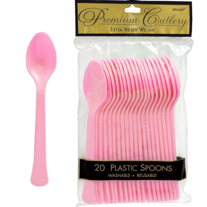 Pink Premium Plastic Spoon