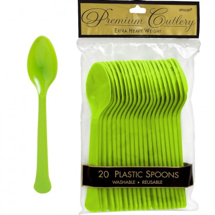 Kiwi Green Premium Plastic Spoon