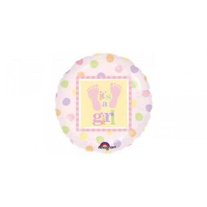 S40 18" It's A Baby Girl Foot Prints Standard XL®