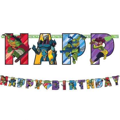 Rise Of The TMNT ™ Jumbo Add-An-Age Letter Banner - Paper