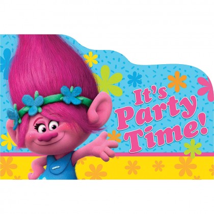 Trolls Postcard Invitations
