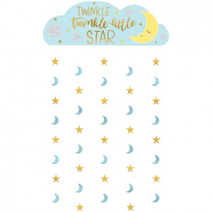 Twinkle Little Star Party Backdrop Cardboard & Foil