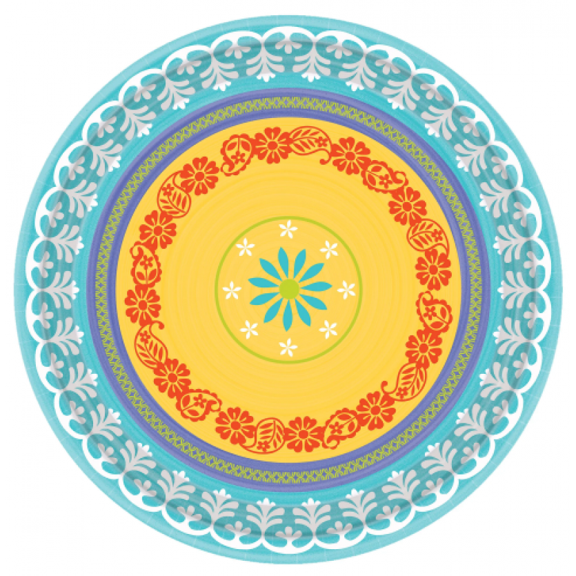 Summer Fiesta Round Plates 7"