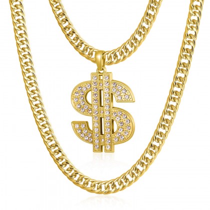 Dollar Sign Necklace - GOLD