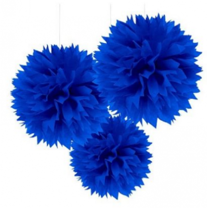 16" Fluffy Decoration - Blue