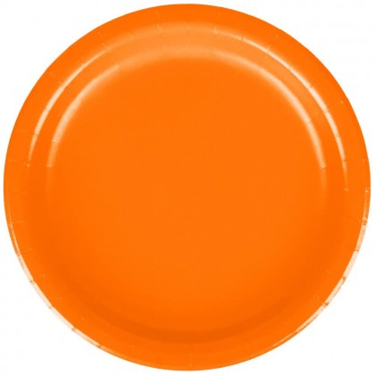9" Plastic Plates - Orange