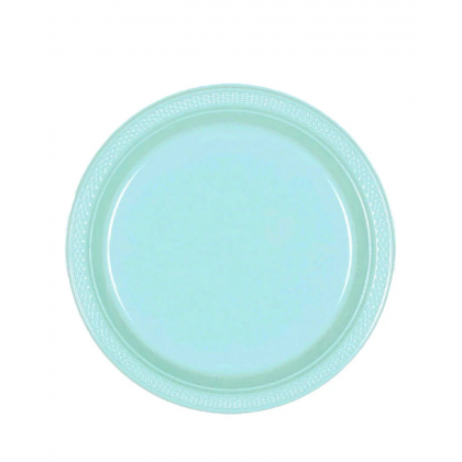 9" Plastic Plates - Robins Egg Blue