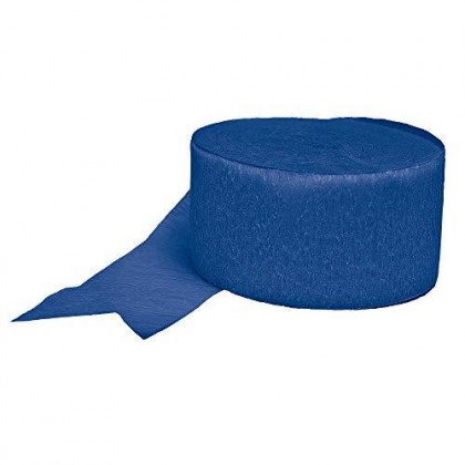 1 3/4" x 81' FR 81' Solid Crepe Streamers Bright Royal Blue