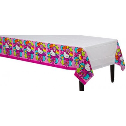 Hello Kitty Rainbow Plastic Table Cover