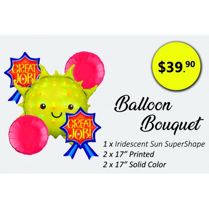 Iridescent Sun Teacher Day Balloon Bouquet