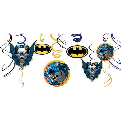 Batman™ Value Pack Foil Swirl Decorations