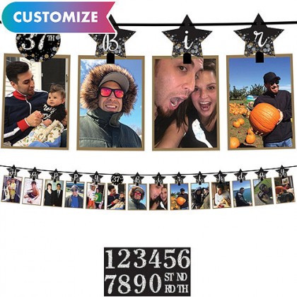 Sparkling Celebration Add-Any-Age Photo Garland