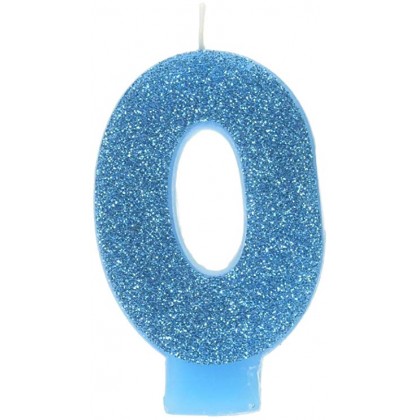 Numeral Candles - Colors - #0 - Caribbean Blue
