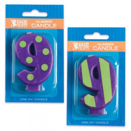 Stripes-Dots 9 Candle-Dz