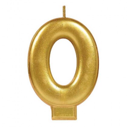 Numeral Candles Gold Metallic #0