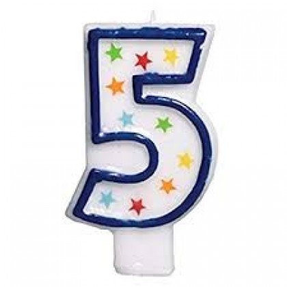 Star Glitter Flat Moulded Birthday Candles #5