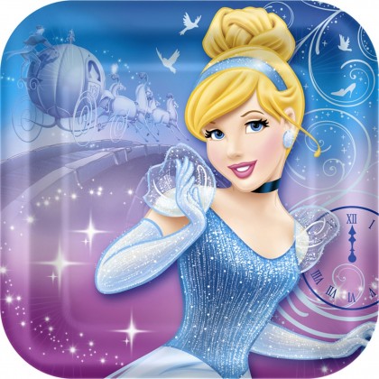 ©Disney Cinderella Square Plates, 7"