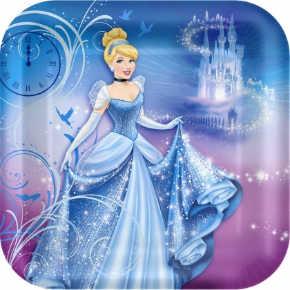 ©Disney Cinderella Square Plates, 9"