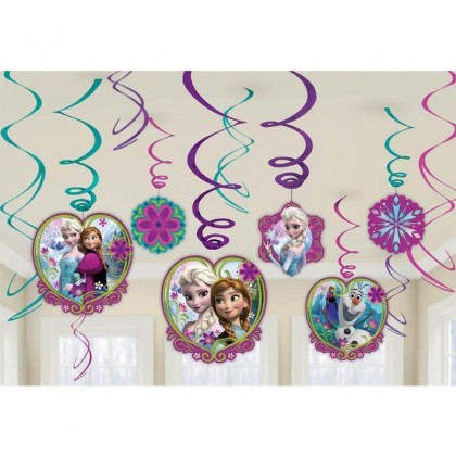 ©Disney Frozen Value Pack Foil Swirl Decorations