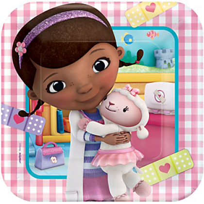 ©Disney Doc McStuffins Square Plates, 9"