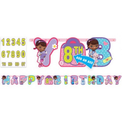 ©Disney Doc McStuffins Jumbo Add-An-Age Letter Banner - Printed Paper