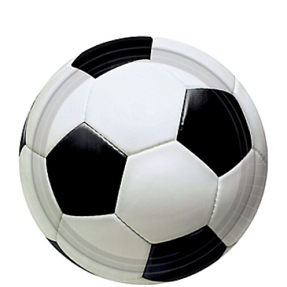 Soccer Fan Round Plates, 7" - Championship Soccer