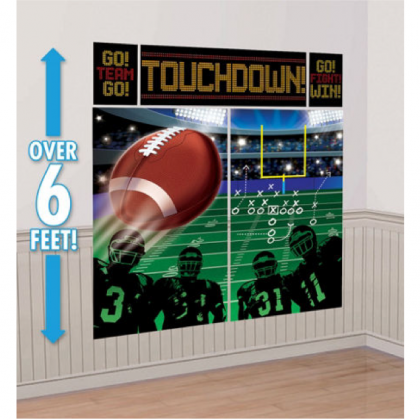 Football Scene Setters® Wall Decorating Kit - Plastic